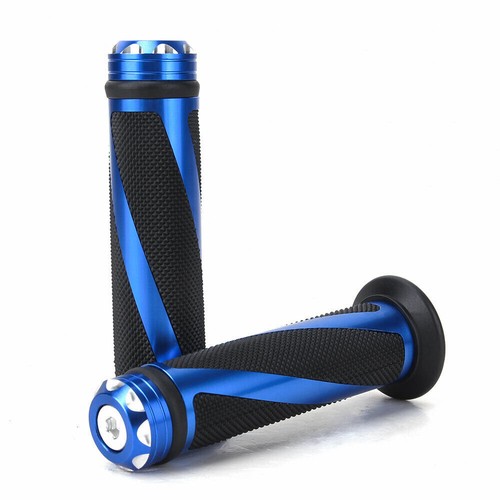 Empuñaduras de manillar de 1"" y 7/8" gel azul para Suzuki GSXR 750 1000 Honda CBR600RR - Imagen 9 de 14