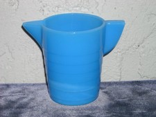 Akro Agate Stacked Disc Pitcher Blue