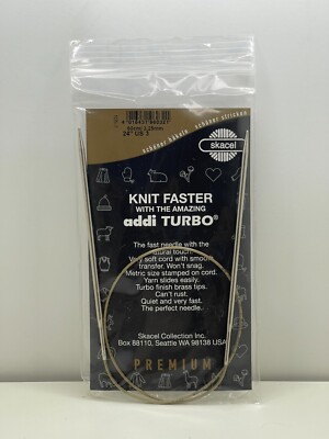 Skacel Knit Faster Addi Turbo 24'' Circular Knitting Needle Size 3
