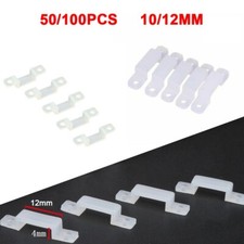 50X LED Strip Light Holder Soft Silicone Fixing Clip for Under Cabinet/ Shelf.