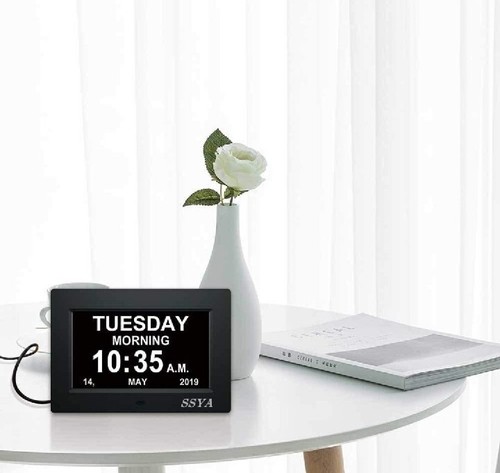 Day Clock Newest Version 7 Inch  12 Alarm Options Level 5 Auto Dimmable Display - Picture 5 of 8