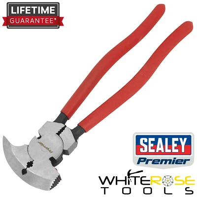 Sealey Fencing Pliers Premier 260mm Striking Face Pincer Clamp Carbon Steel