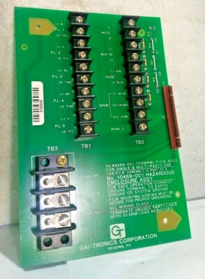 PC Board Gaitronics 69489-001 Terminal P.C.B. Baugruppe Für Single & Multi-Party