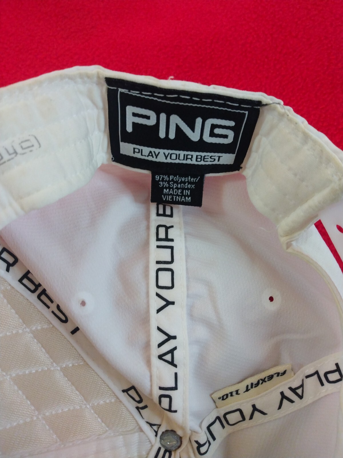 Ping Heritage White Hat Cap Adjustable Snapback G… - image 10