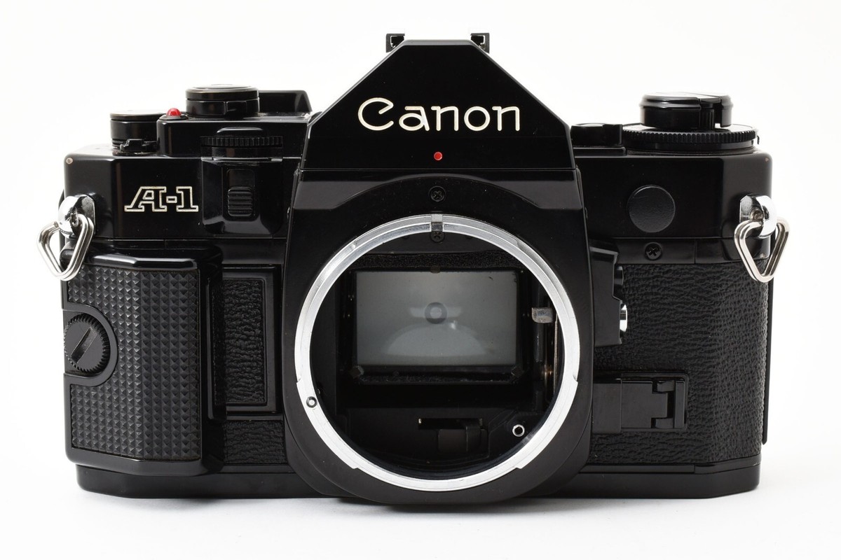 N MINT] Canon A-1 Black 35mm SLR Film Camera Body w/Power Winder-A
