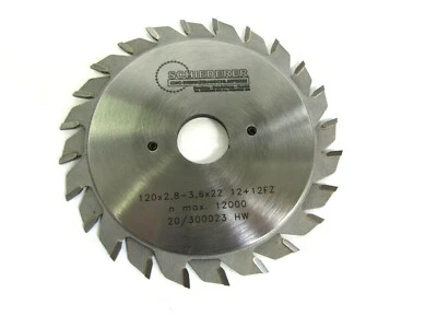 CNC-SCHIEDERER Vorritzsägeblatt 2-teilig 120 x 2,8-3,6 x B 20 Z = 2 x Z12 FZ
