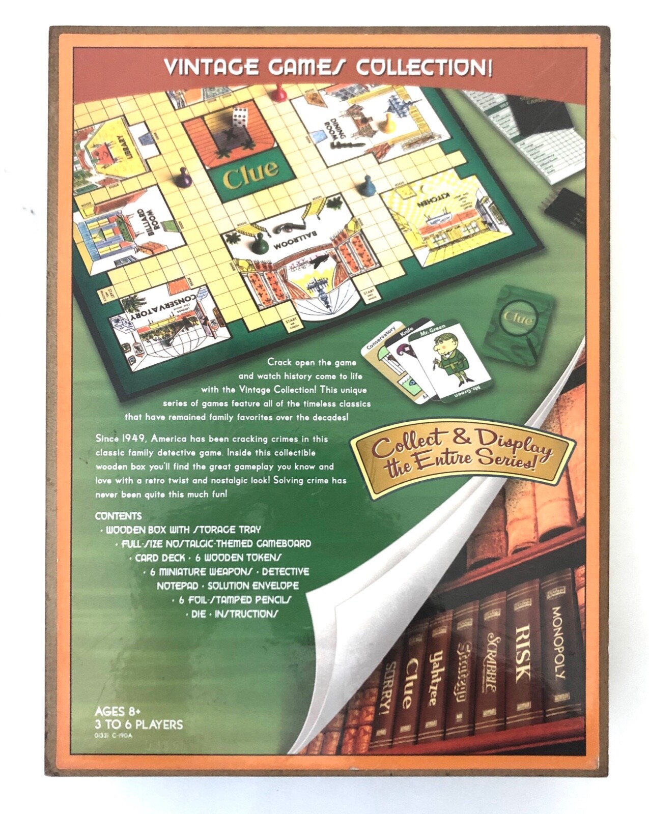 Clue Bookcase Game Wood Box Individual Replacement Pieces Parts 2009 - 2014  | eBay