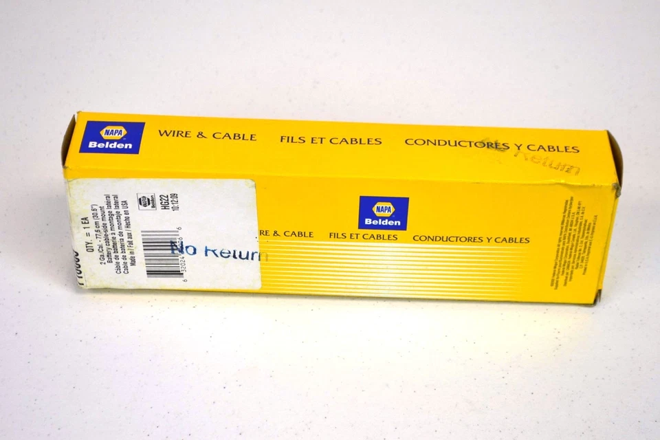 NUEVO NAPA Positivo Poste Lateral Montaje Cable Batería 718065 33 Pulgadas Largo Calibre 2 Foto 2 de 4