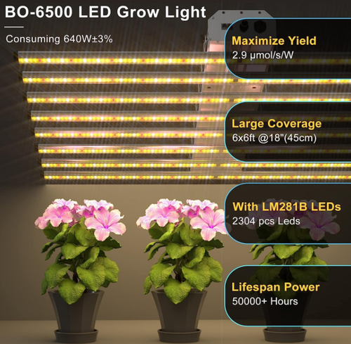 Lámpara de cultivo comercial PHLIZON FC6500 luz LED de espectro completo Samsung561C EVO - Imagen 9 de 30