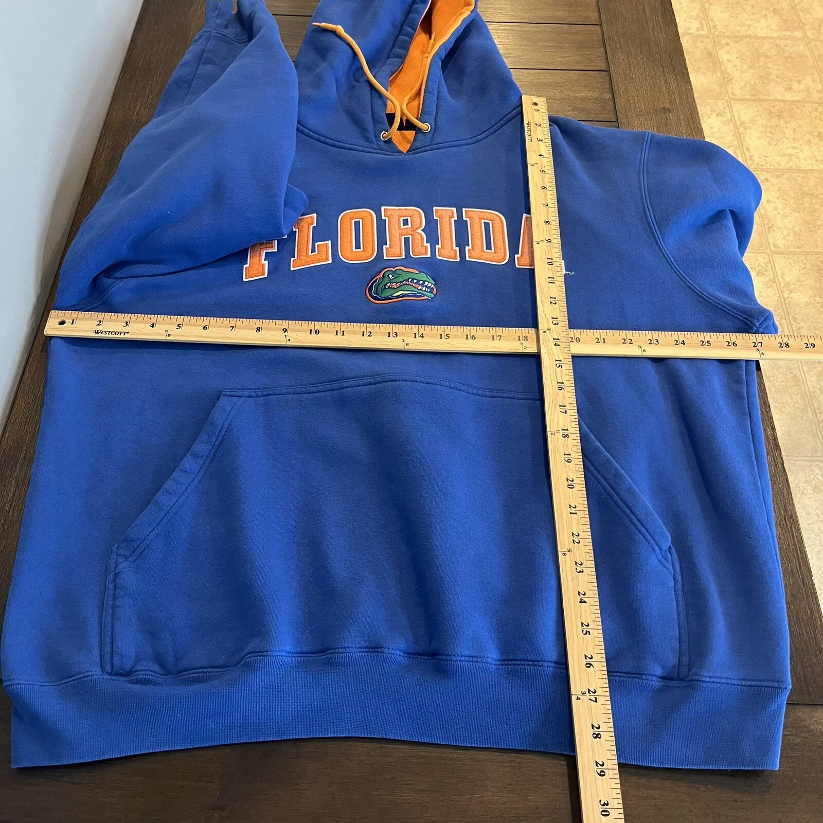 VETEMENTS Felpa con cappuccio pullover blu abbigliamento Florida Gators NCAA Team Edition uomo XL