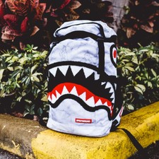 Brand New SPRAYGROUND Chenille White Marble S...