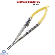 Dental Castroviejo Micro Needle Holder Straight TC Dental Surgical Instruments