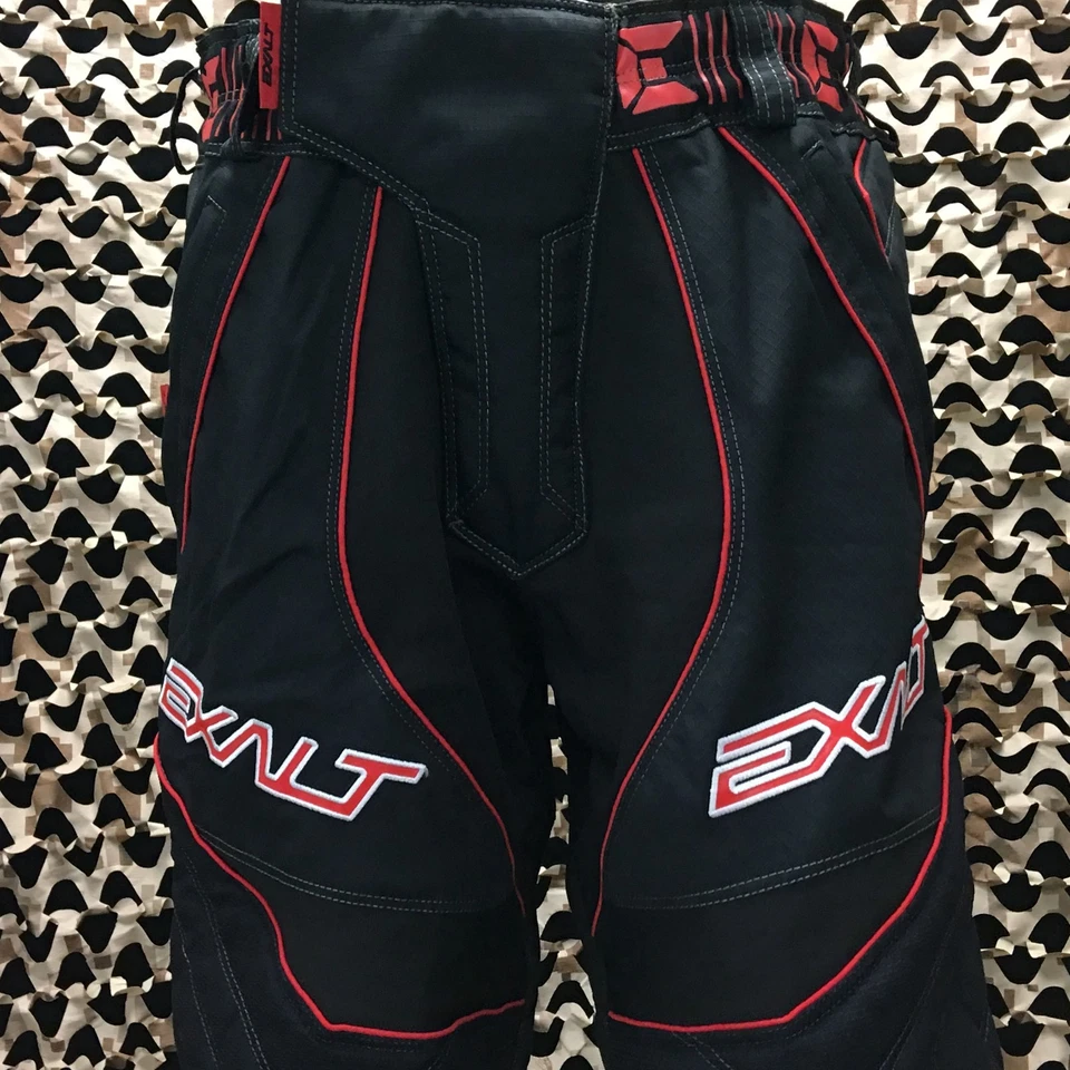 NEW Exalt TIV T4 Pro Padded Paintball Pants - Black/Red - Medium - Image 2 of 4