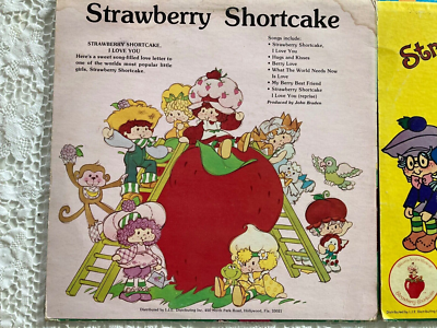 VTG LOT 2 STRAWBERRY SHORTCAKE KID STUFF WORLD LOVE VINYL LP
