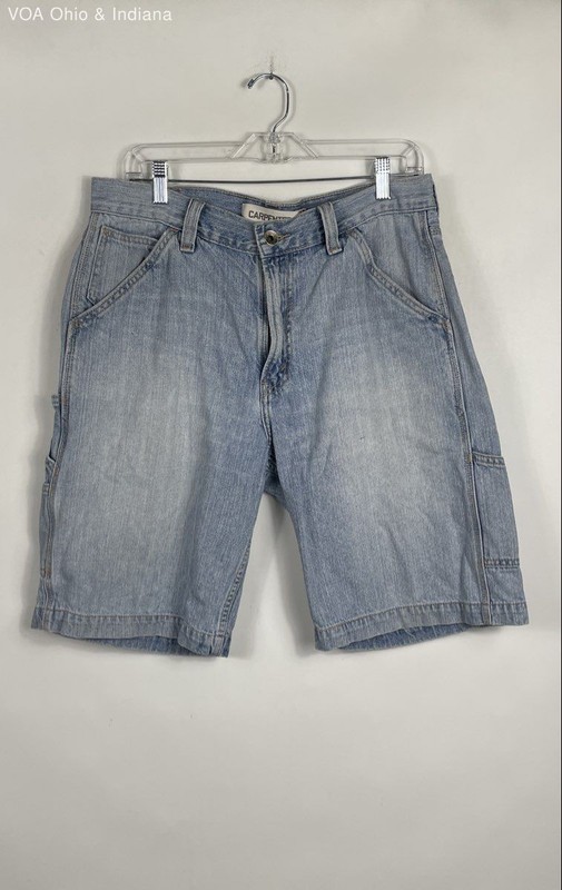 Levi's Men's Carpenter Shorts Light Wash Blue Denim 100% Cotton Workwear W33