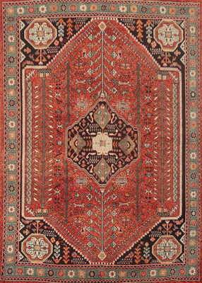 Vegetable Dye Wool Handmade Tribal Red/ Green Room Size Rug Area Carpet 8x10