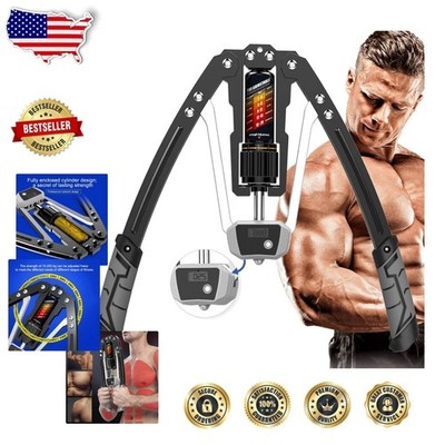 Durable Arm Strengthener 440lbs Hydraulic Power Chest Expander Home Fitness