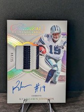 Keyshawn Johnson 2025 Panini Flawless Distinguished Patch Auto /25 Cowboys
