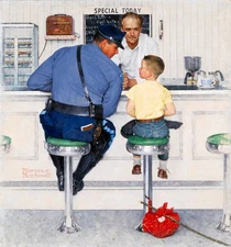 Norman Rockwell: The Runaway 22x30 Archival Quality Fine Art Print