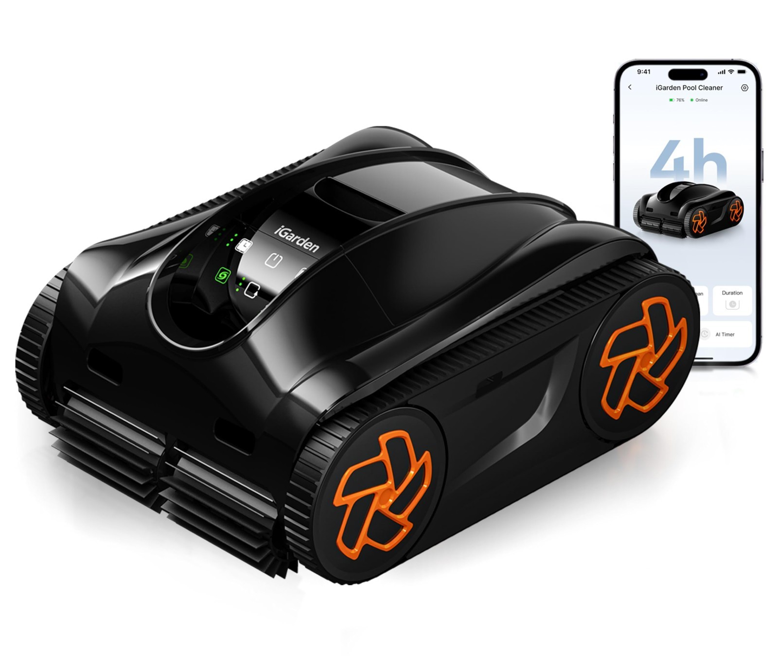 iGarden Pool Cleaner K40,4H Cordless Robotic Pool Vacuum for Inground Pools