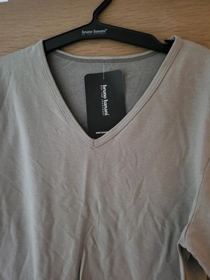 Bruno Banani Men s Convention V Neck T Shirt Stone - Size Large   New with Tags