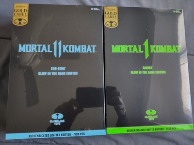 2025 SDCC EXCLUSIVE MCFARLANE MORTAL KOMBAT RAIDEN & SUBZERO GLOW FIGURES GITD