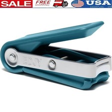 Precision Fingernail Clipper Stainless Steel Blade Ergonomic Safe Cutting Blue