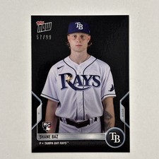 2022 MLB Topps Now Road To Opening Day Shane Baz Black /99 RC Rookie Rays