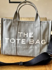 Marc Jacobs The Tote Bag Wolf Grey Medium Canvas. New Without Tags