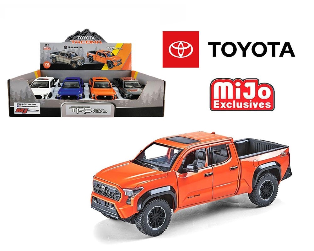 MiJo Exclusives 1:24 2024 Toyota Tacoma TRD Off-Road Edition Display Diecast Car
