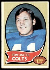 1970 Topps #142 TOM MATTE  Baltimore Colts  VGEX