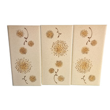 Vintage Tiles H R Johnson Set of 3 Dandelions Retro Trio Wall Art Trivets