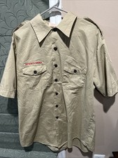 Boy Scout BSA UNIFORM SHIRT Mens Extra Large Xl Short Sleeve Tan P62