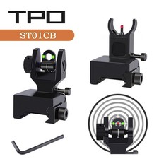 Fiber Optic Iron Sights Flip Up Iron Sights Front and Rear Sight for Picatinny