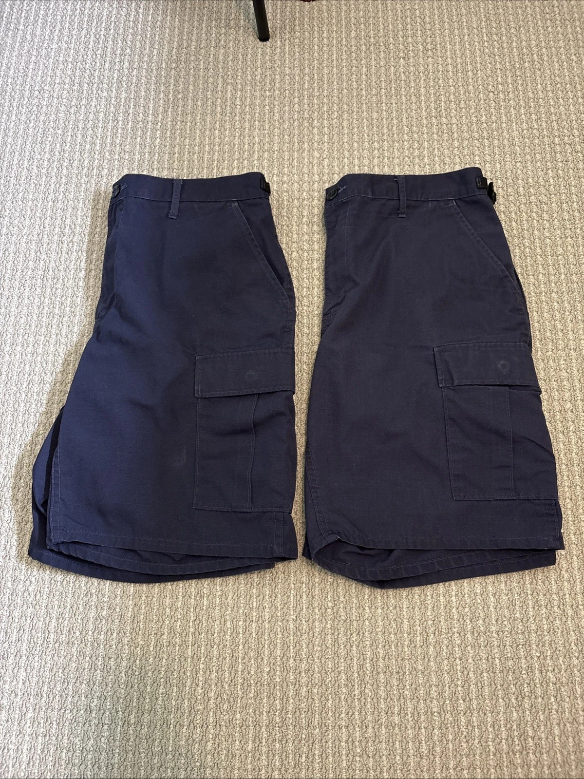 Lot of 2 Pair of Propper Tactical BDU Rip-Stop Shorts Navy Blue - Size M 31-35