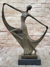 ART NOUVEAU SIGNED MILO BRONZE MODEL DANCER STATUE FIGURINE FIGURE SCULPTURE ART