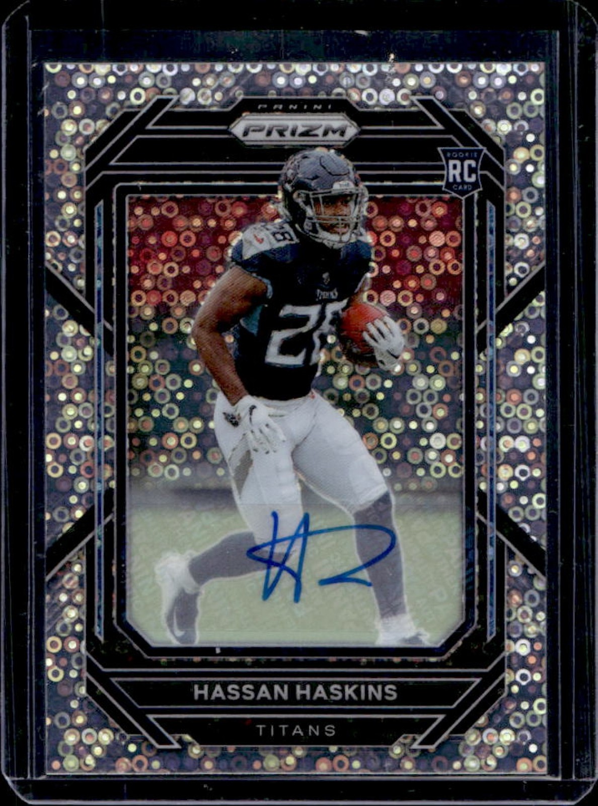 2022 Prizm Hassan Haskins Rookie Auto RC No Huddle Rookie #326 Titans