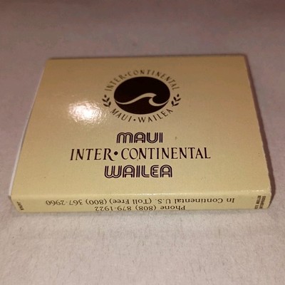 Vintage Matchbox Inter Continental Maui Wailea Hawaii Made in Japan 24 Matches