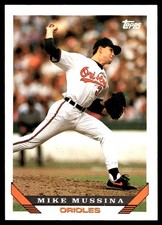 Mike Mussina 1993 Topps #710 Orioles MLB READ FREE SHIPPING AutographDen
