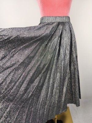 Rock Vila Clothes Gr. S 36 silber Glitzer A-Linie midi Party skirt elegant edel