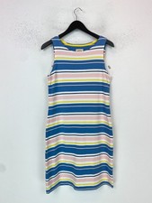 Joules Multicolour Striped Knee Length Sleeveless Cotton Jersey Dress UK 10