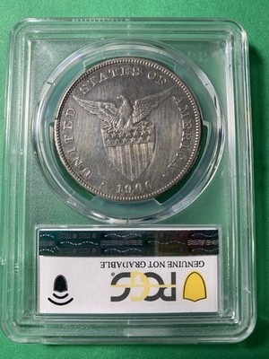 US PHILIPPINES ONE PESO 1906-S KEY DATE RARE PCGS XF DETAILS