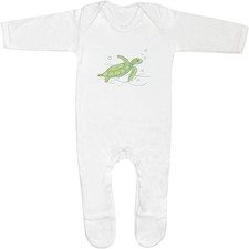 'Sea Turtle' Baby Romper Jumpsuits / Sleep suits (SS054012)