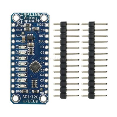 For Arduino CAP1188 8 Key SPI I2C Capacitive Touch Sensor Module Captouch LED