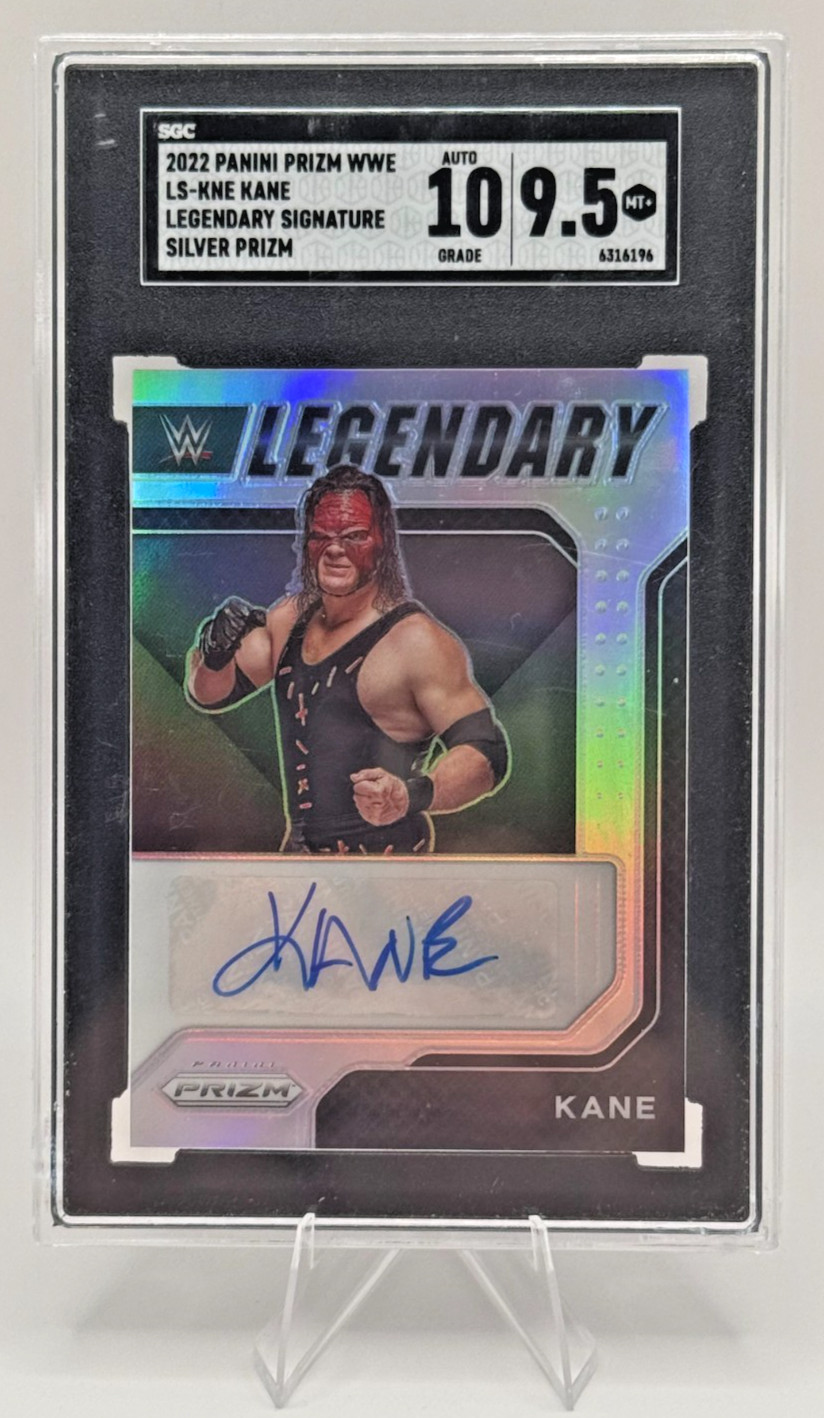 2022 Panini Prizm WWE Kane Legendary Signatures Silver Auto SGC 10/9.5 LS-KNE
