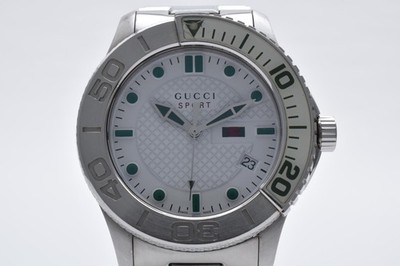 EXC+5】Gucci G-Timeless Sport 126.2 Quartz Watch Stainless Steel