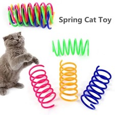 30 Packs Cat Spring Toys Plastic Springs Cat Toys Colorful for Cat Kitten Pets