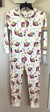 Cat and Jack Smiley Santa Hooded PJ- Half Length Zip-Pockets-Girl's Size 8 NEW