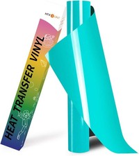 HTVRONT HTV Heat Transfer Vinyl Roll - 12" x 8ft Turquoise HTV Vinyl for T Sh...