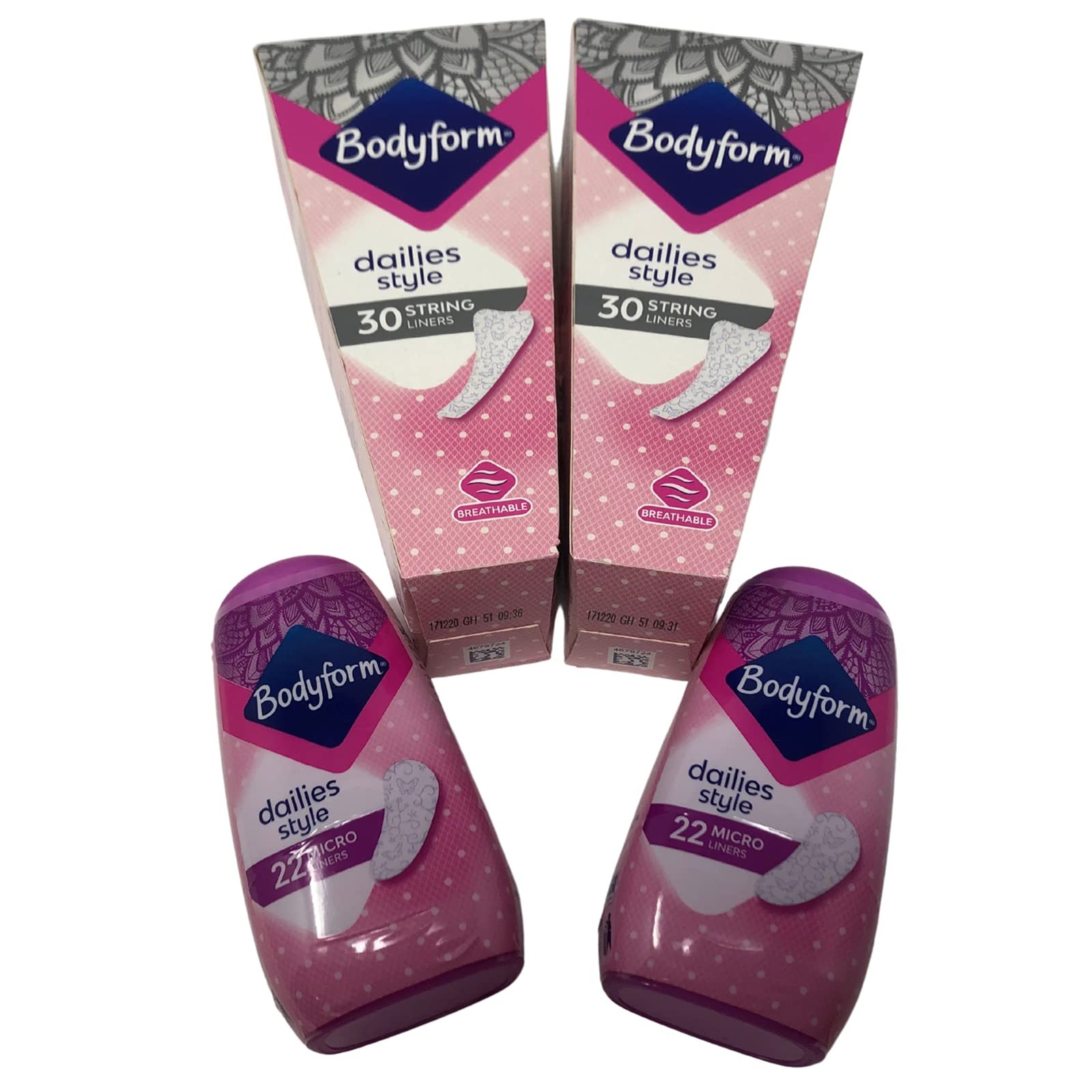 Bodyform String Thong Panty Liners for Women - 30 Dailies mini/panty liner